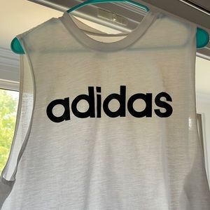 white Adidas tank top